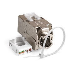 Модуль-вставка Keystone Jack RJ-45 ExeGate KJ-8P8C-SH-C6A-180-TL (Кат.6A, экранированная, 180 градусов, IDC Toolless (без инструмента))