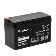 Аккумуляторная батарея Бастион RAPAN SB 1207 АКБ свинцово-кислотная тип AGM 12V 7А·ч I зар.2,1А, ножевые клеммы (9163)