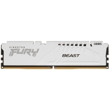 Оперативная память Kingston Fury Beast, DDR5, 16Gb (1x16GB), 5600MHz, CL36, DIMM, с радиаторами, белый