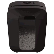 Шредер Fellowes PowerShred LX50 черный (секр.P-4)/перекрестный/9лист./17лтр./скрепки/скобы/пл.карты