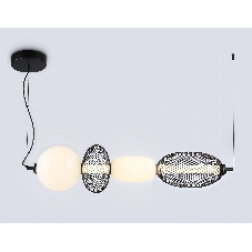 Подвесной светодиодный светильник Ambrella light LH11010 BK/FR черный/белый матовый 32W 3000K 915*220*220