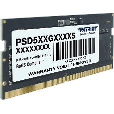 Оперативная память Patriot Signature, DDR5, 8GB (1x8 GB), 5600 MHz, CL46, SO-DIMM