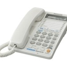 Телефон проводной Panasonic KX-TS2368RUW белый 2 линии, конференц-связь, спикер., 30 номеров памяти, ЖКД, Flash, часы