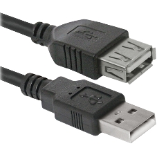 Кабель Defender USB 2.0USB02-06,AM-AF 1.8м, PolyBag,