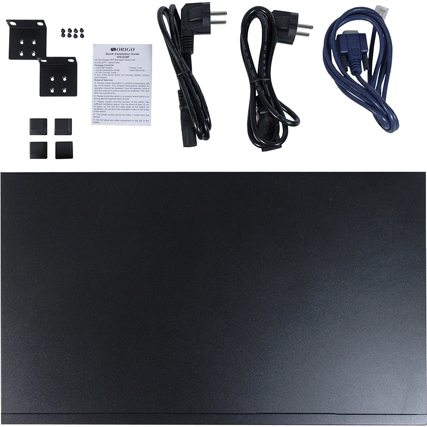 Коммутатор ORIGO Managed L3 Switch 24x1000Base-X SFP, 4x10Gbase-X SFP+, RJ45 Console, 19