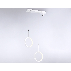 Светильник Ambrella light FL5272/2+1 WH белый 38W 3000K/4200K/6400K+4200K 500*90*1200 (ПДУ ИК)