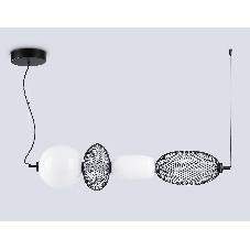 Подвесной светодиодный светильник Ambrella light LH11010 BK/FR черный/белый матовый 32W 3000K 915*220*220