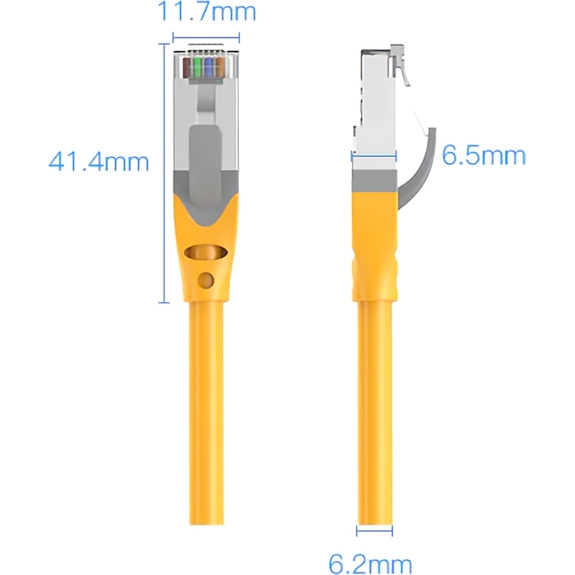 Патч-корд Vention прямой SFTP cat.6A, RJ45 - 1м. Серый