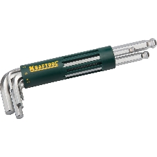 Набор KRAFTOOL EXPERT 27431-2_z01длинные с шариком.держатель-рукоятка.HEX 2-10мм.8 пред