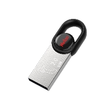 Флешка USB Netac UM2 (NT03UM2N-032G-20BK), 32Gb, USB 2.0, R/W 100/40, серебристый/черный