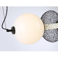 Подвесной светодиодный светильник Ambrella light LH11010 BK/FR черный/белый матовый 32W 3000K 915*220*220