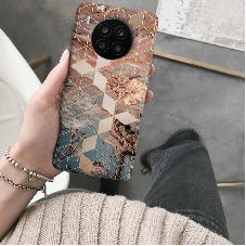 Чехол (клип-кейс) Gresso Meridian, для Honor 50 Lite, золотистый/синий gr17aaae8878