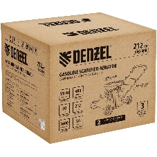 Скарификатор-аэратор бензиновый Denzel SAG-400, 212 см3, -15/+10 мм, 40 см