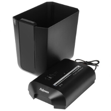 Шредер Fellowes PowerShred LX65 черный (секр.P-4)/перекрестный/10лист./22лтр./скрепки/скобы/пл.карты