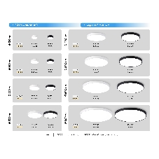 Потолочный светодиодный светильник Ambrella light FV5538 BK черный LED 90W 4200K D600*58 (Без ПДУ)