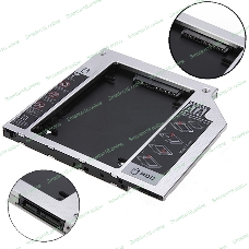 Переходник дополнительного HDD кредл в отсек CD/DVD SATA 9.5 мм