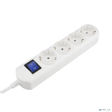 Удлинитель PC 3 м, 4 р с/з, с выкл.16А бел. PC-5B-3M