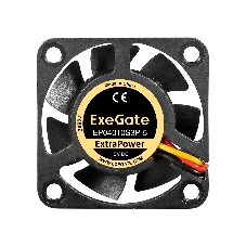 Вентилятор для корпуса ExeGate ExtraPower EP04010S3P-5 черный, 40 мм, 7500 об/мин, 35 дБ, 3 pin