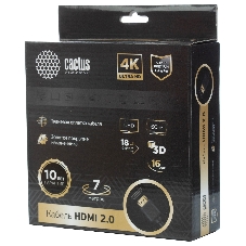 Кабель аудио-видео Cactus CS-HDMI.2-7 HDMI (m)/HDMI (m) 7м. позолоченные контакты черный