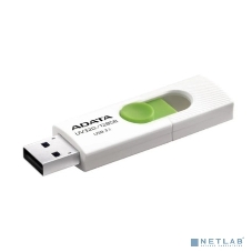 Флешка USB ADATA UV320 (AUV320-128G-RWHGN), 128Gb, USB 3.2 Gen1, R/W 100/30, белый/зеленый