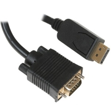 Кабель DisplayPort->VGA Cablexpert CCP-DPM-VGAM-10, 3м, 20M/15M, черный, экран, пакет