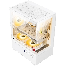 Компьютерный корпус Bloody CC-125 белый без БП mATX 5x120мм 2xUSB2.0 1xUSB3.0 audio bott PSU