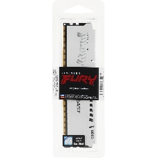 Оперативная память Kingston Fury Beast, DDR5, 16Gb (1x16GB), 5600MHz, CL40, DIMM, радиатор, белый