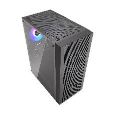 Корпус без блока питания PCCOOLER MA100 MESH BK, Mesh Mid Tower, черный, TG, 0.4 SPCC, 3x120мм ARGb ATX, mATX, mITX 160/310/180мм 2x2.5