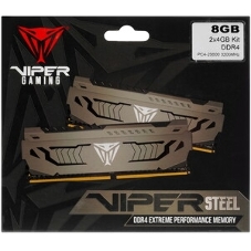 Оперативная память Patriot Viper Steel, DDR4, 8GB (1x8GB), 3200MHz, CL22, с радиатором, черный, SO-DIMM