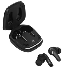 Наушники TWS Defender CyberDots 285 черный, внутриканальные, Bluetooth, светодиодная подсветка, до 4 ч