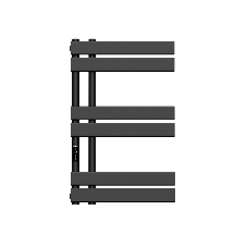 Полотенцесушитель дизайнерский электрический BAU Eastern Wind Black 80х50, подключение нижнее, черны