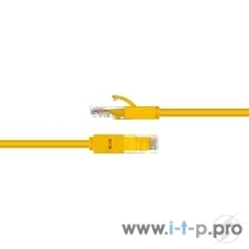 Патч-корд Greenconnect UTP прямой ethernet 0.5m cat.5е, RJ45, литой (Желтый) (GCR-LNC02-0.5m)