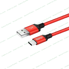Кабель HOCO X14 USB 2.0, AM/Type-C M, черно-красный, 1м