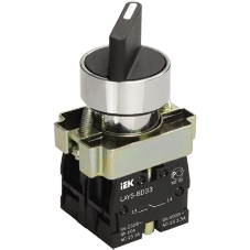Переключатель LAY5-BD25 на 2 полож. черный I-O станд. ручка IEK BSW60-BD-2-K02