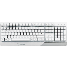 Клавиатура проводная MSI Vigor GK30 белый USB Multimedia for gamer LED (подставка для запястий)