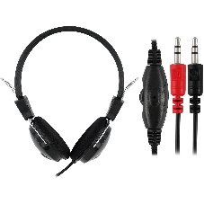 Проводные наушники Oklick HS-M200 черный, накладные, Jack 3.5 мм