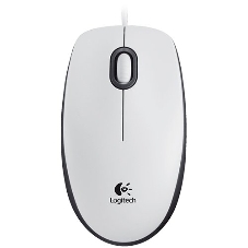 Мышь проводная Logitech M100 белый, 1000 dpi, USB, кнопки - 3