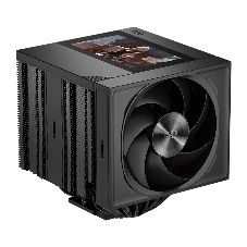 Кулер для процессора PCCooler RZ820 Display BK (290W, 4-pin PWM, LED, 169mm, Al/Cu, 8x6mm, 1x140mm + 1x150mm, 71.9/78.7CFM, 27.1/35.8dBA, 1500/2500RPM, S: 1851/1700/1200/115X/20XX, AM5/AM4, black)