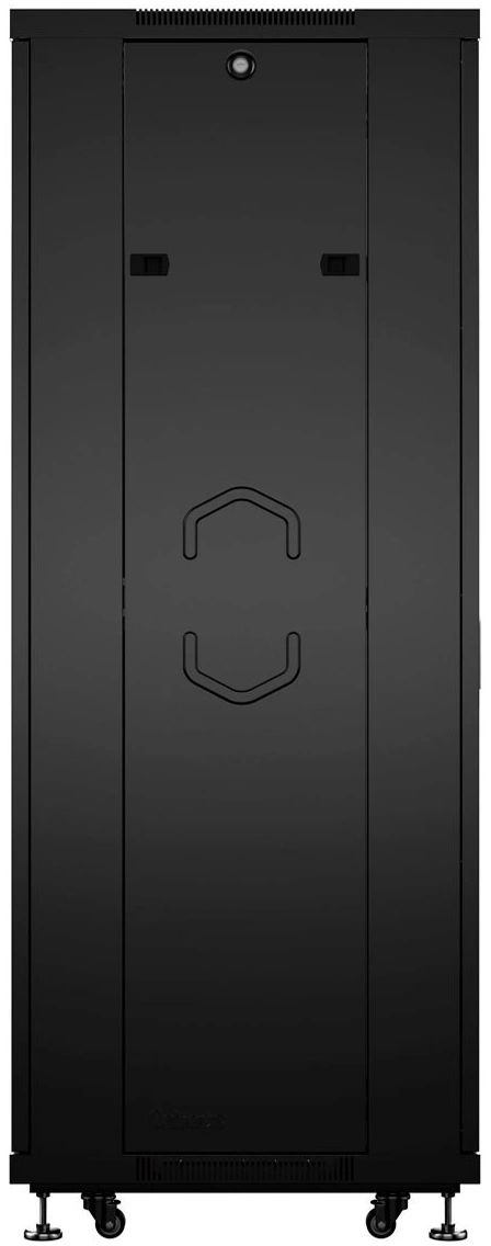 Шкаф телекоммуникационный напольный Cabeus, IP20, 22U, 1166х600х600 мм (ВхШхГ), дверь: стекло, боковая панель: сплошная, разборный, цвет: чёрный