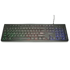 Клавиатура проводная с подсветкой Gembird KB-250L, USB, черный, 104 клавиши, подсветка Rainbow, шоколадный тип клавиш, кабель 1.5м