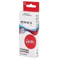 Картридж струйный Sakura 6476B001 (451XL GY) для Canon, серый, 10,2 мл., 350 к.