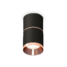 Светильник Ambrella Light XS7402201 SBK/PPG черный песок/золото розовое полированное MR16 GU5.3 (C7402, A2073, C7402, N7035)