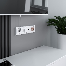 Розетка ТВ+Ethernet RJ-45 6 cat.(белый)