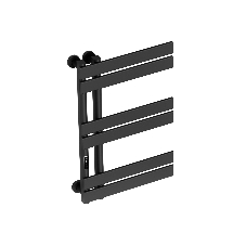 Полотенцесушитель дизайнерский электрический BAU Eastern Wind Black 80х50, подключение нижнее, черны