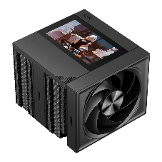 Кулер для процессора PCCooler RZ820 Display BK (290W, 4-pin PWM, LED, 169mm, Al/Cu, 8x6mm, 1x140mm + 1x150mm, 71.9/78.7CFM, 27.1/35.8dBA, 1500/2500RPM, S: 1851/1700/1200/115X/20XX, AM5/AM4, black)