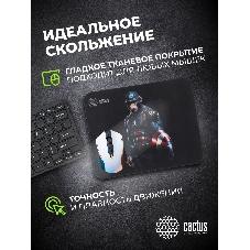 Коврик для мыши Cactus Captain America 250x200x3мм (CS-MP-D08S)
