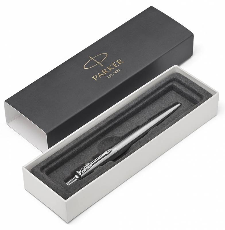 Ручка шариковая Parker Jotter Core K63 (1953170) Stainless Steel CT M синие чернила подар.кор.