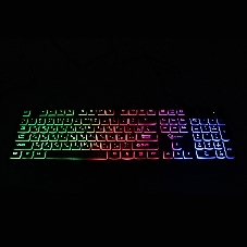 Клавиатура проводная с подсветкой Gembird KB-250L, USB, черный, 104 клавиши, подсветка Rainbow, шоколадный тип клавиш, кабель 1.5м