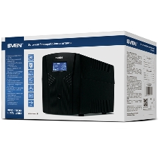 Источник бесперебойного питания UPS Sven Pro 1500 (1000 WA, LCD, USB, RG-45, 3 евро розетки)