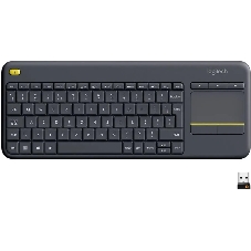 Клавиатура Logitech K400 Wireless Touch Plus беспроводная, радиоканал, чёрный